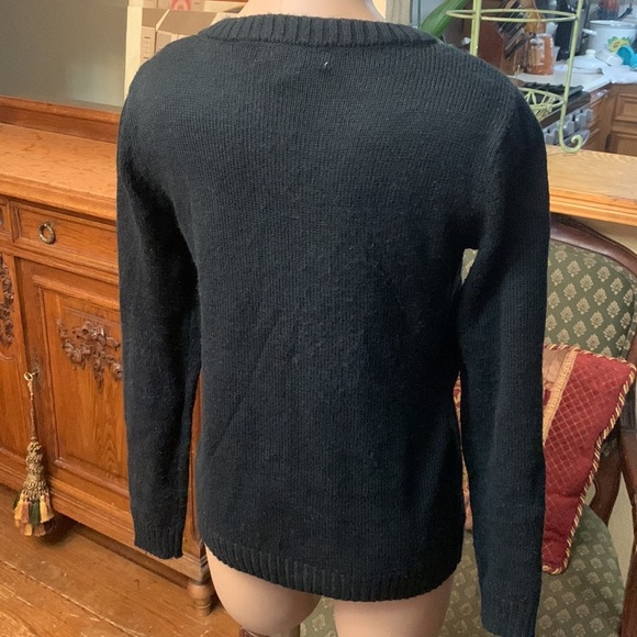 Karen Scott Santa Reindeer BestBuddies Bell Christmas Sweater - Picture 3 of 3